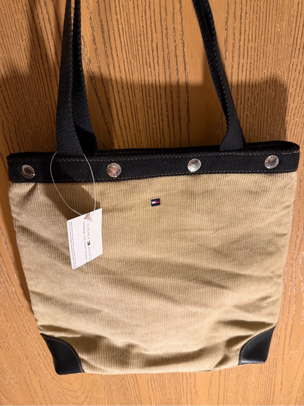 New with Tags: Tommy Hilfiger "Meet & Greet" Corduroy Tote Bag